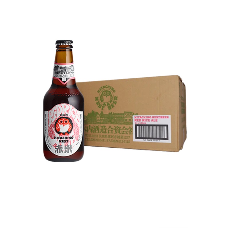 Hitachino Nest Red Rice Ale Japanese Beer 330ml Bottle x24 (Case)