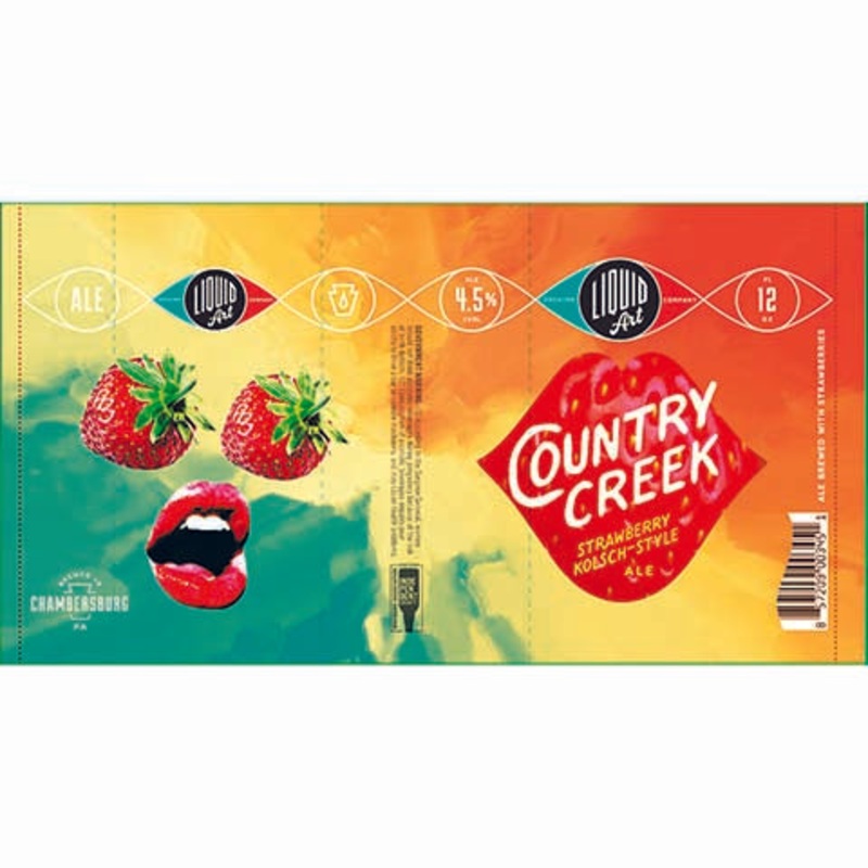 Liquid Love Country Creek Strawberry Kolsch Ale 16OZ SINGLE CAN