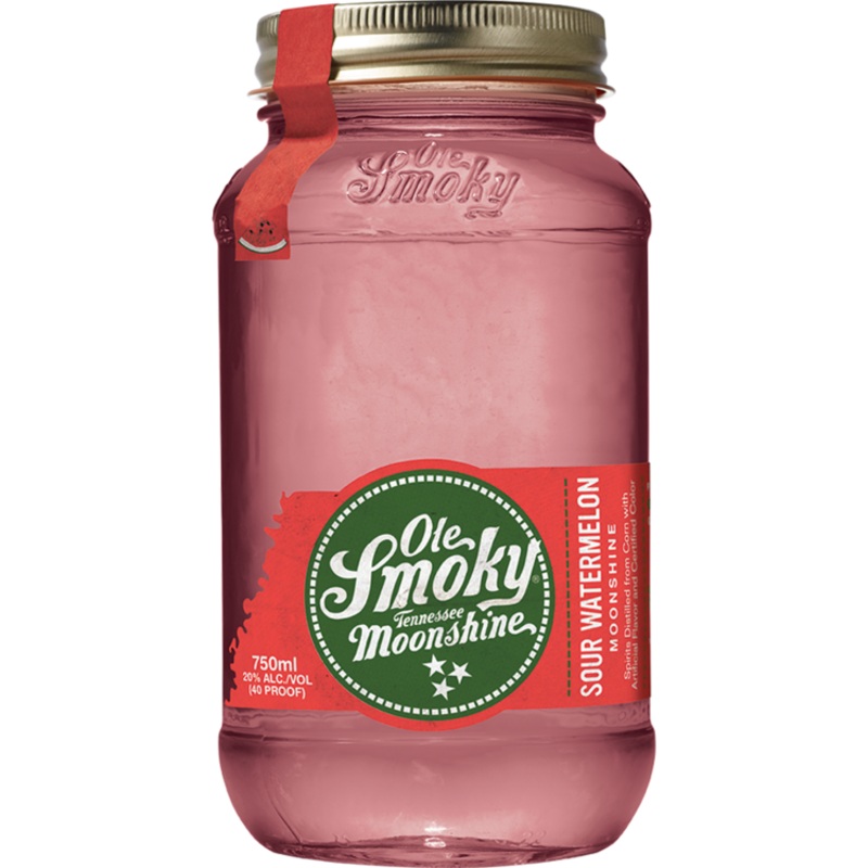 OLE SMOKY SOUR WATERMELON MOONSHINE 40 750ML 750ML