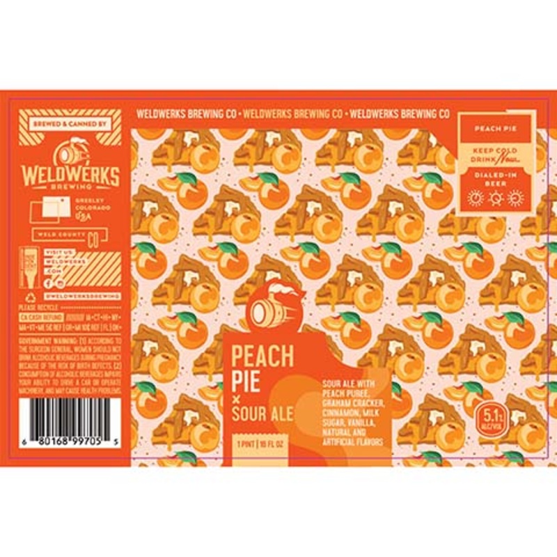Weldwerks Peach Pie Sour Ale 16OZ SINGLE CAN