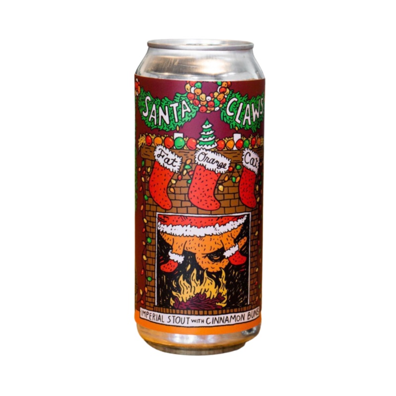 Fat Orange Cat Santa Claws