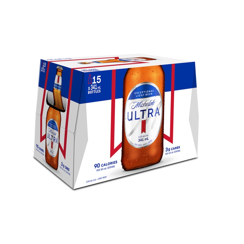 MICHELOB ULTRA LIGHT LAGER 341ML 15PK BT @ Red Deer [1034783] 5115 ml