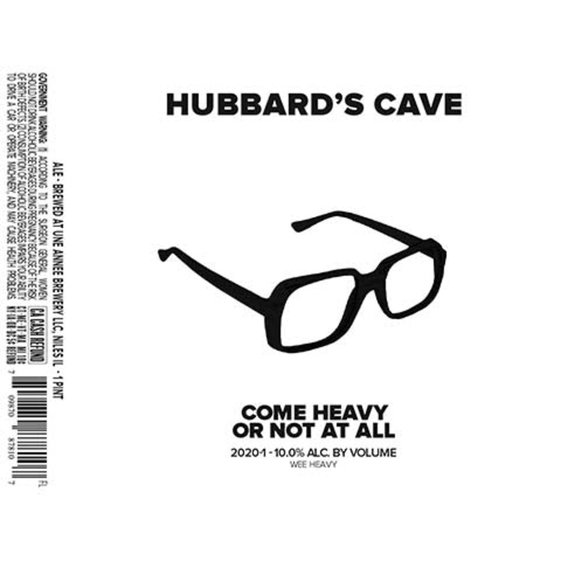 Une Annee Hubbard’s Cave Come Heavy Or Not At All Wee Heavy Ale 16OZ SINGLE CAN