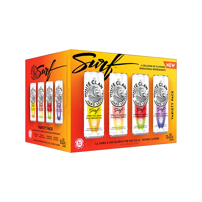 WHITE CLAW HARD SELTZER SURF MIXER 355ML 12PK CAN @ Emerald Hills [1045529] 4260 ml