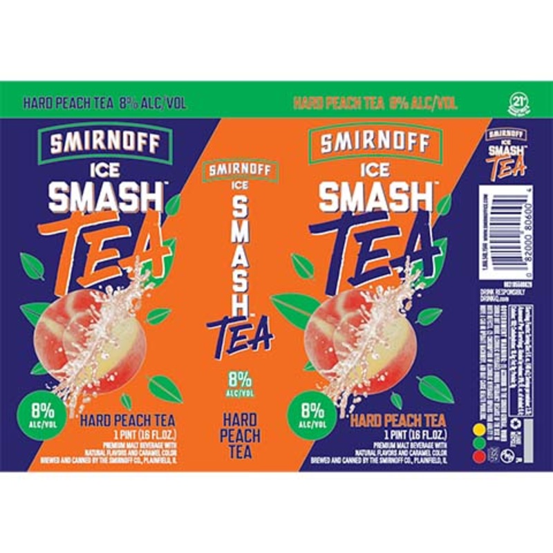 Smirnoff Ice Smash Hard Peach Tea 16OZ SINGLE CAN