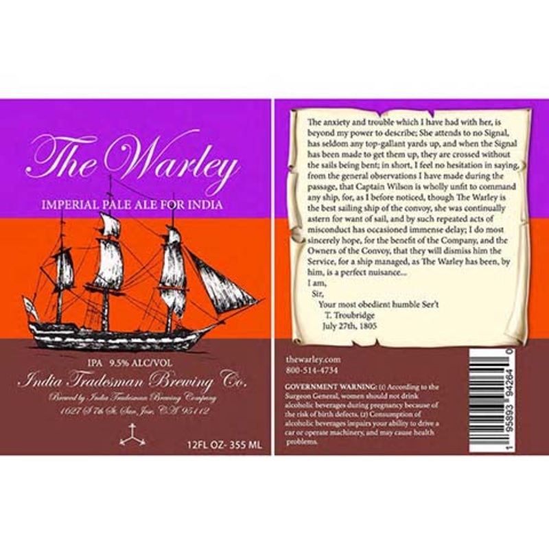 India Tradesman The Warley Imperial Pale Ale for India 12OZ SINGLE CAN