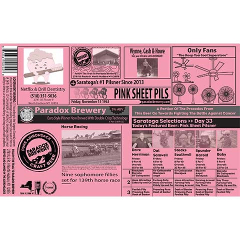 Paradox Pink Sheet Pils 16OZ SINGLE CAN