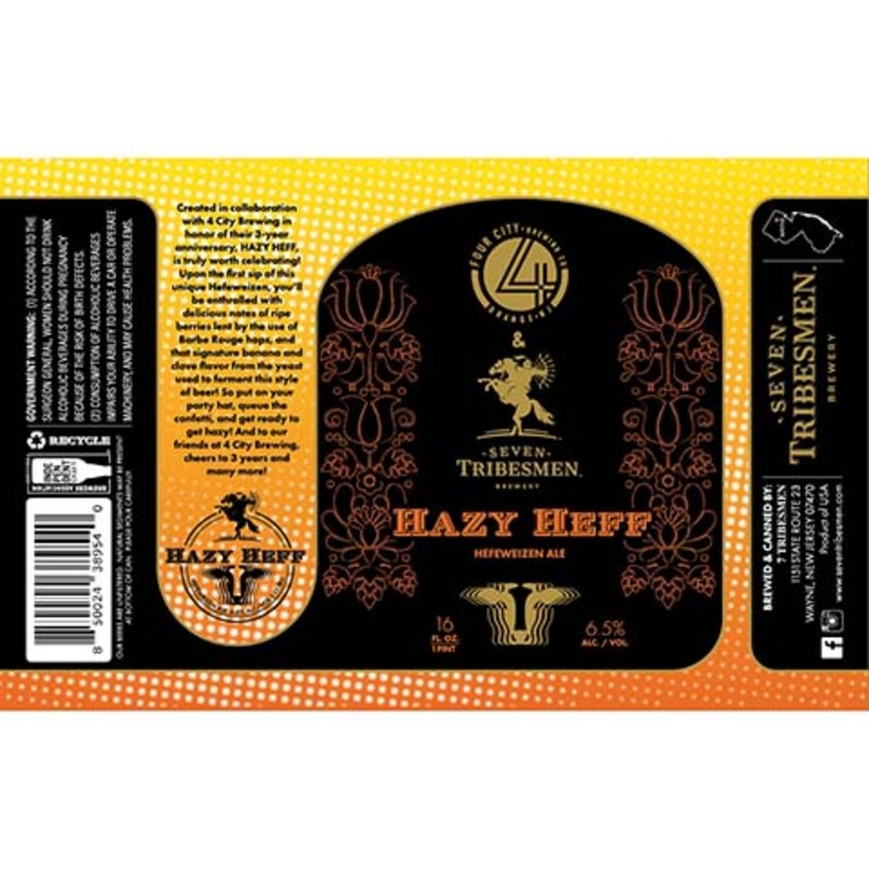 Seven Tribesmen Hazy Heff Hefeweizen Ale 16OZ SINGLE CAN