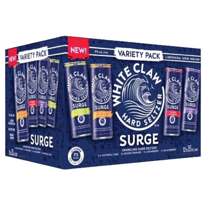 WHITE CLAW HARD SELTZER SURGE MIXER 355ML 12PK CAN @ MacTaggart Ridge [1042348] 4260 ml