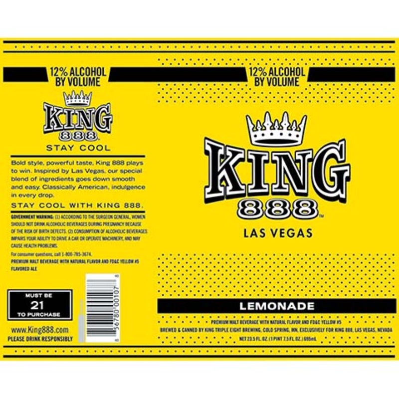 King 888 Lemonade 23.5OZ SINGLE CAN