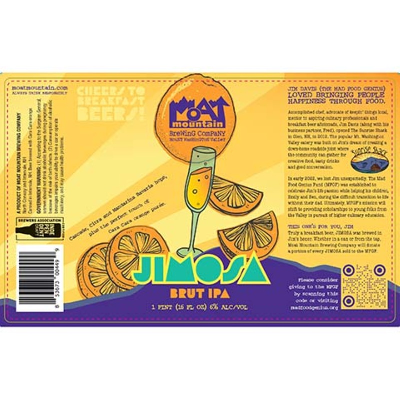 Moat Mountain Jimosa Brut IPA 16OZ SINGLE CAN