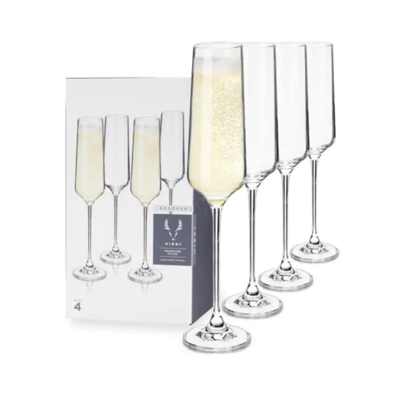 VISKI RESERVE EUROPEAN CRYSTAL WINE GLASSES CHAMPAGNE @ Lethbridge [1047868] ml