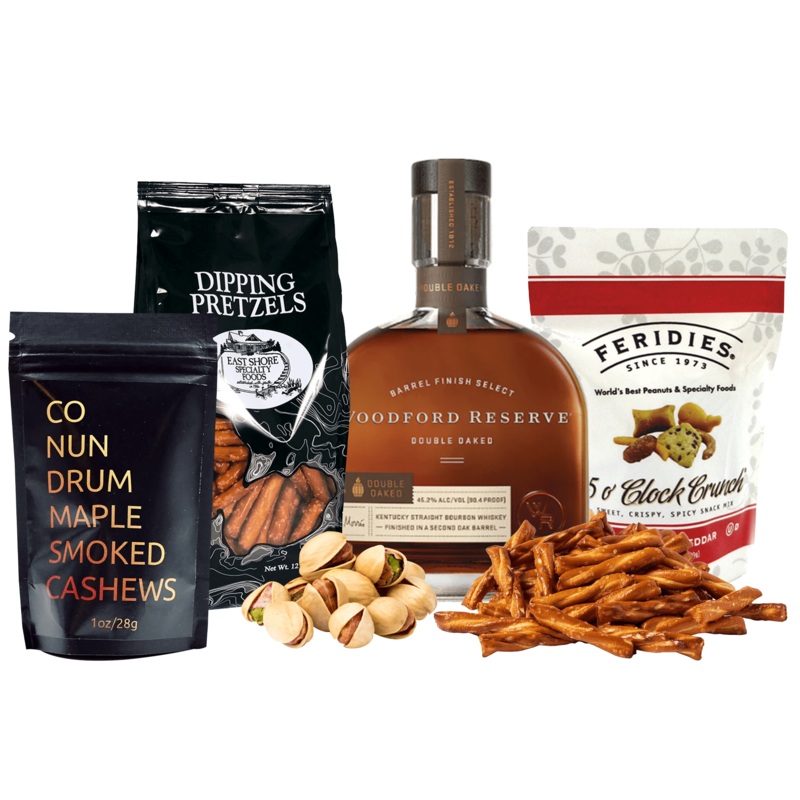 Woodford Reserve Double Oaked Bourbon Gift Basket Cheers to You