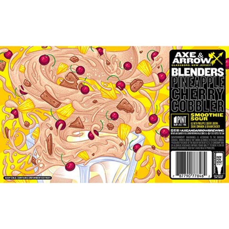 Axe & Arrow Blenders Pineapple Cherry Cobbler Smoothie Sour 16OZ SINGLE CAN