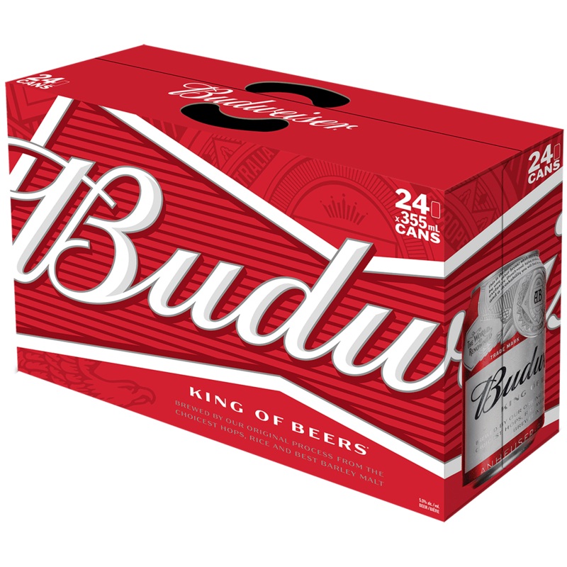 Budweiser 24 Can Ctn 355ML