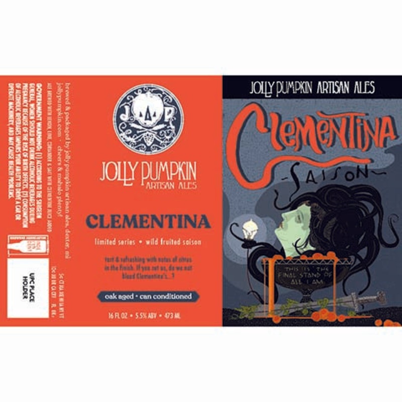 Jolly Pumpkin Clementina Saison Ale 16OZ SINGLE CAN