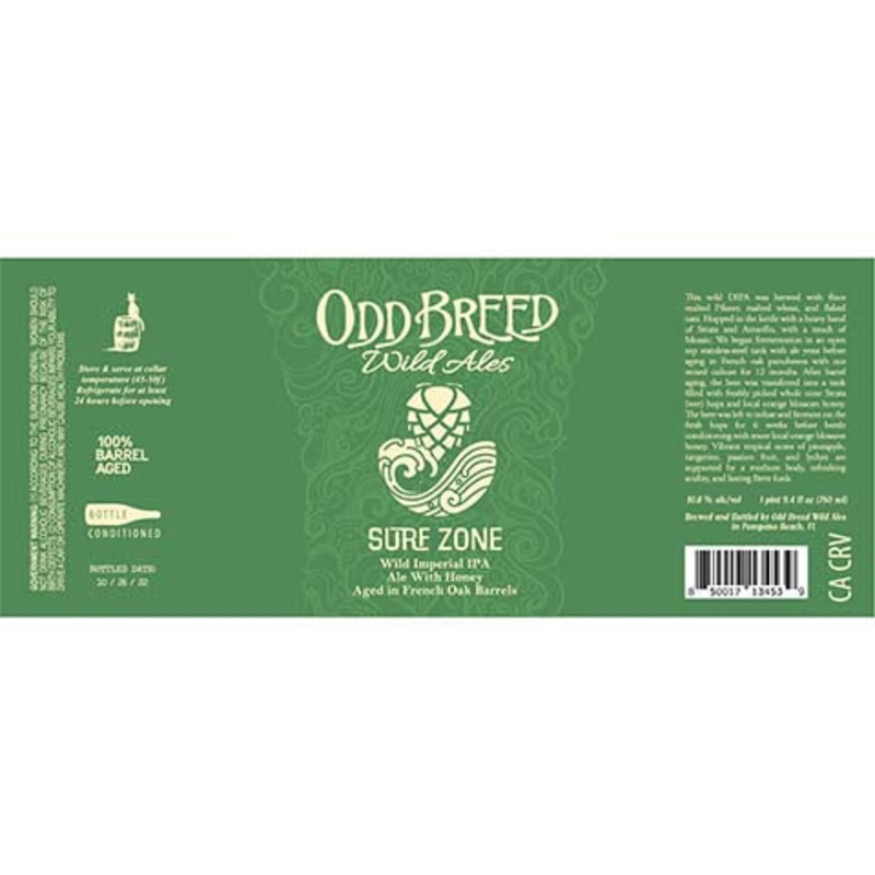 Odd Breed Surf Zone Wild Imperial IPA 750ML BTL