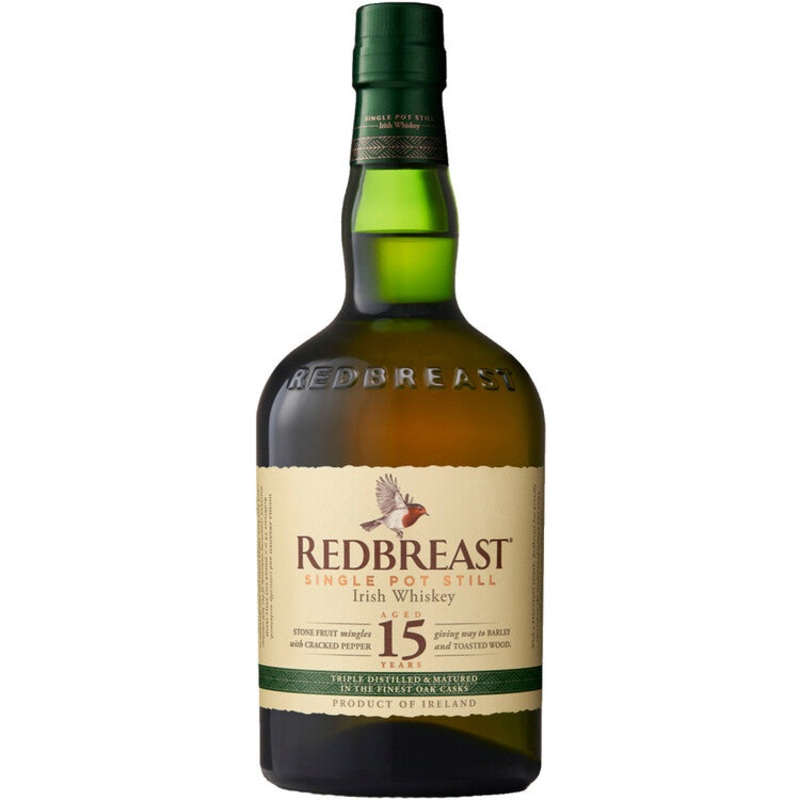 REDBREAST SINGLE POT STILL IRISH WHISKEY 15 YR 92 750ML 750ML
