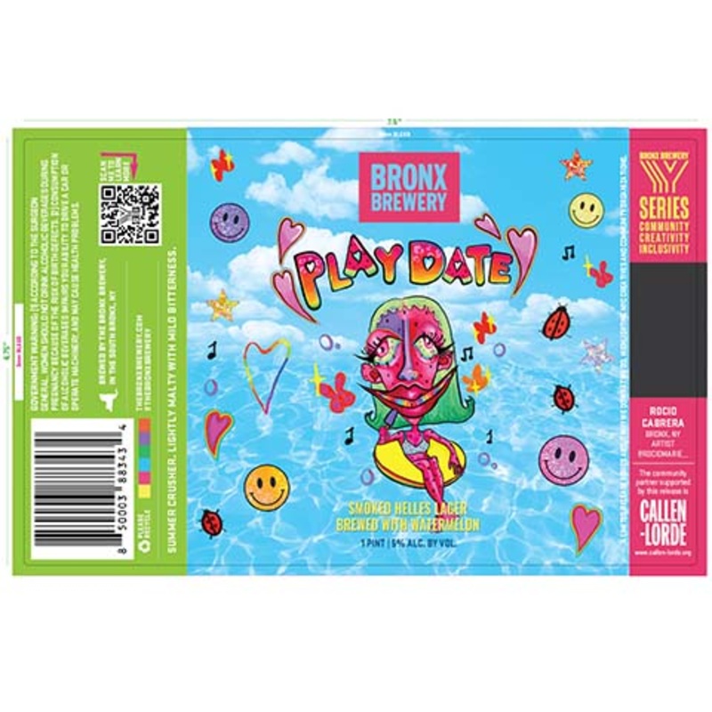 Bronx Play Date Lager 16OZ SINGLE CAN