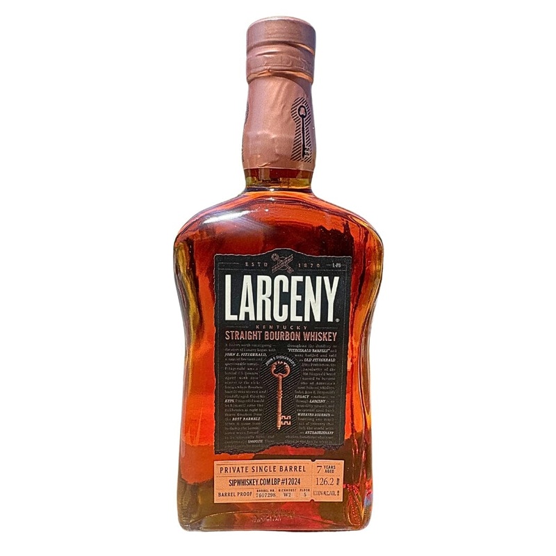 Larceny x Sip Whiskey 7 Year Old Barrel Proof Bourbon 126.2 Proof