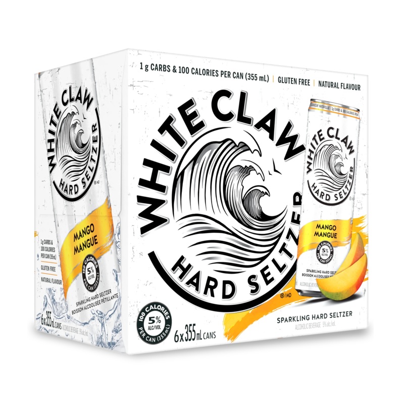 WHITE CLAW HARD SELTZER MANGO 355ML 6PK CAN @ Emerald Hills [1022896] 2130 ml