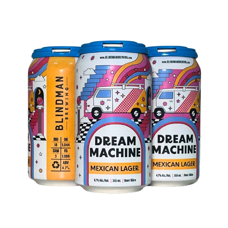 BLINDMAN DREAM MACHINE MEXICAN LAGER 355ML 4PK CAN @ Windermere [1044065] 1420 ml
