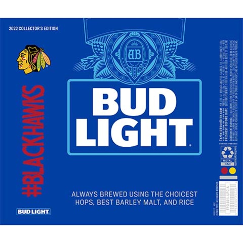 Bud Light Blackhawks 12OZ SINGLE CAN