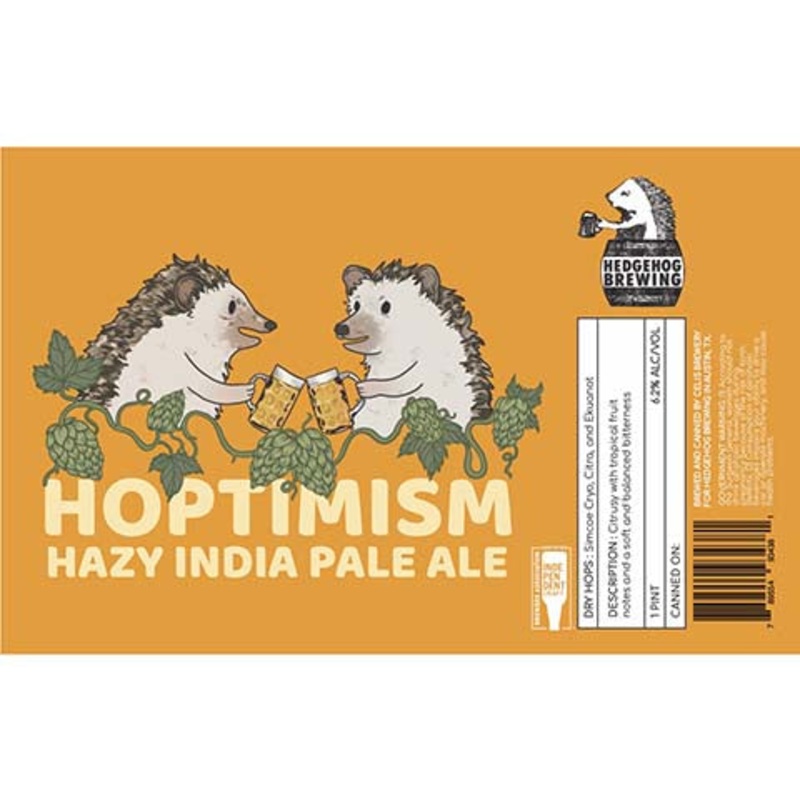 Hedgehog Hoptimism Hazy IPA 12OZ SINGLE CAN