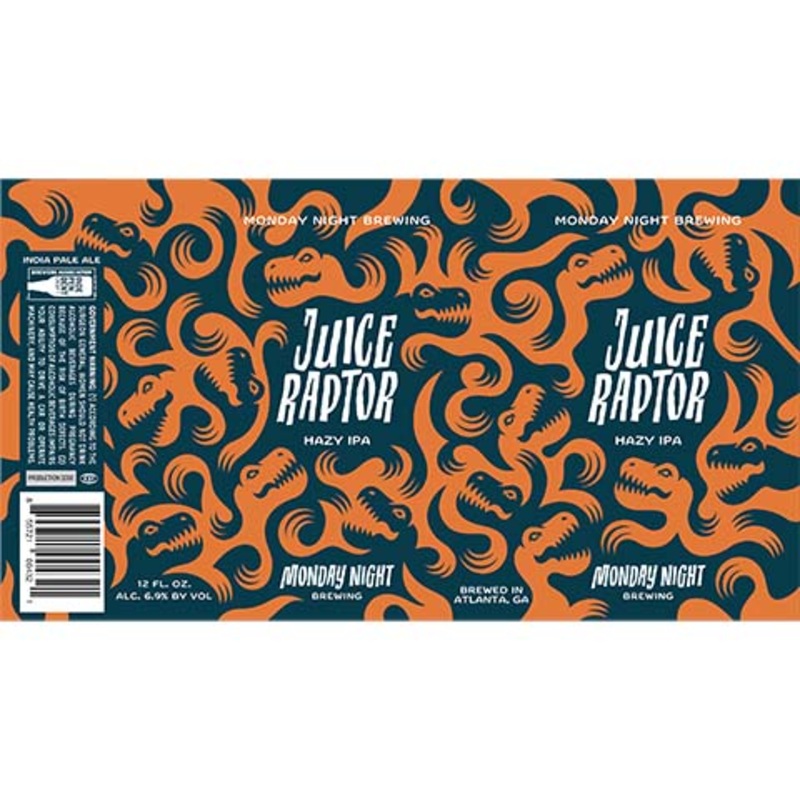 Monday Night Juice Raptor Hazy IPA 12OZ SINGLE CAN