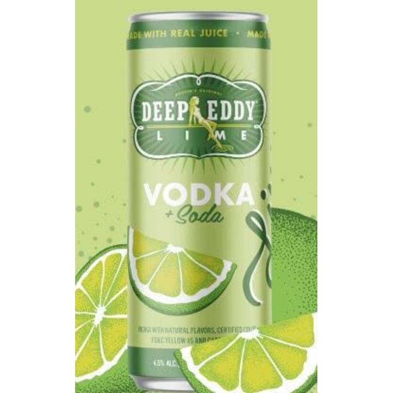Cocktail DeepEddy 4pk Lime Vodka & Soda