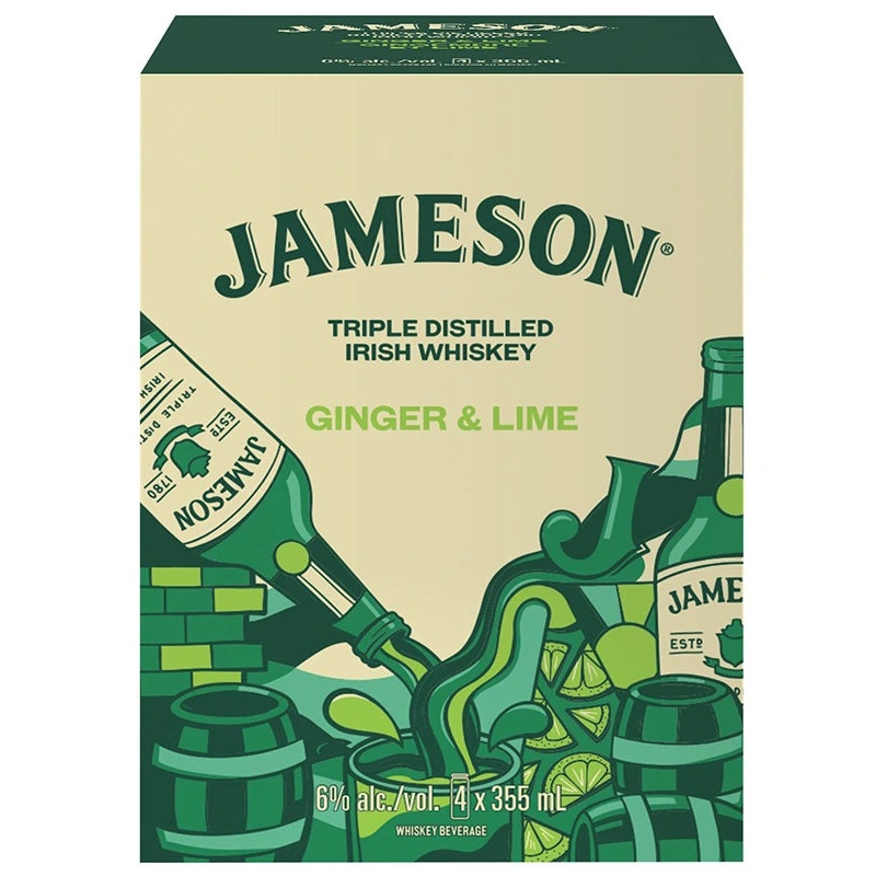JAMESON GINGER & LIME 355ML 4PK CAN @ Sage Hill [1045199] 1420 ml