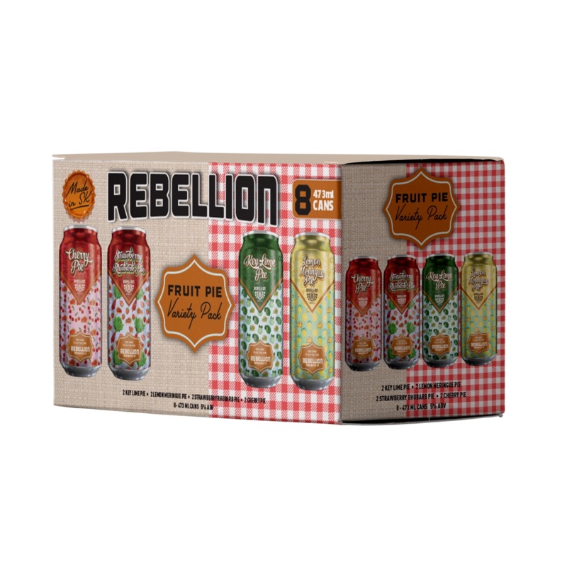 REBELLION FRUIT PIE VARIETY PACK 473ML 8PK CAN @ Windermere [1047630] 3784 ml