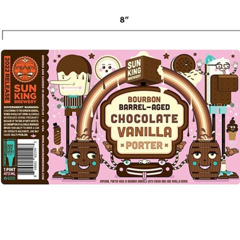 Sun King Bourbon Barrel-Aged Chocolate Vanilla Porter 16OZ SINGLE CAN