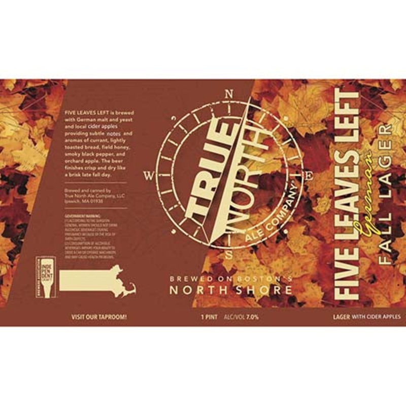 True North Five Leaves Left Fall Lager 16OZ SINGLE CAN