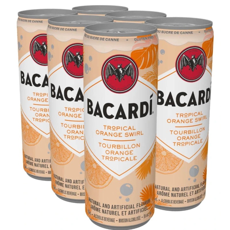 BACARDI TROPICAL ORANGE SWIRL 355ML 6PK CAN @ Windermere [1002720] 2130 ml