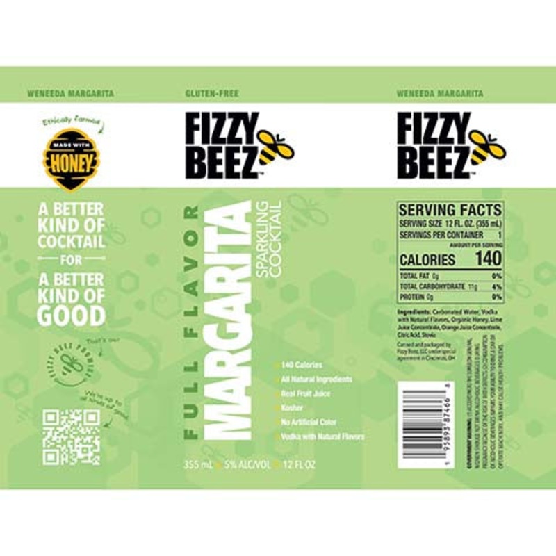Fizzy Beez Margarita Sparkling Cocktail 12OZ SINGLE CAN
