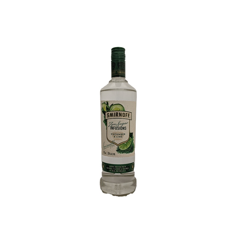 Smirnoff 0 Sugar Cucumber & Lime Vodka 750ML