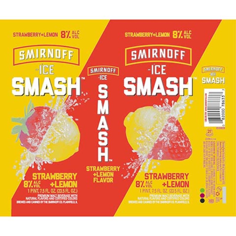 Smirnoff Ice Smash Strawberry + Lemon 23.5OZ SINGLE CAN