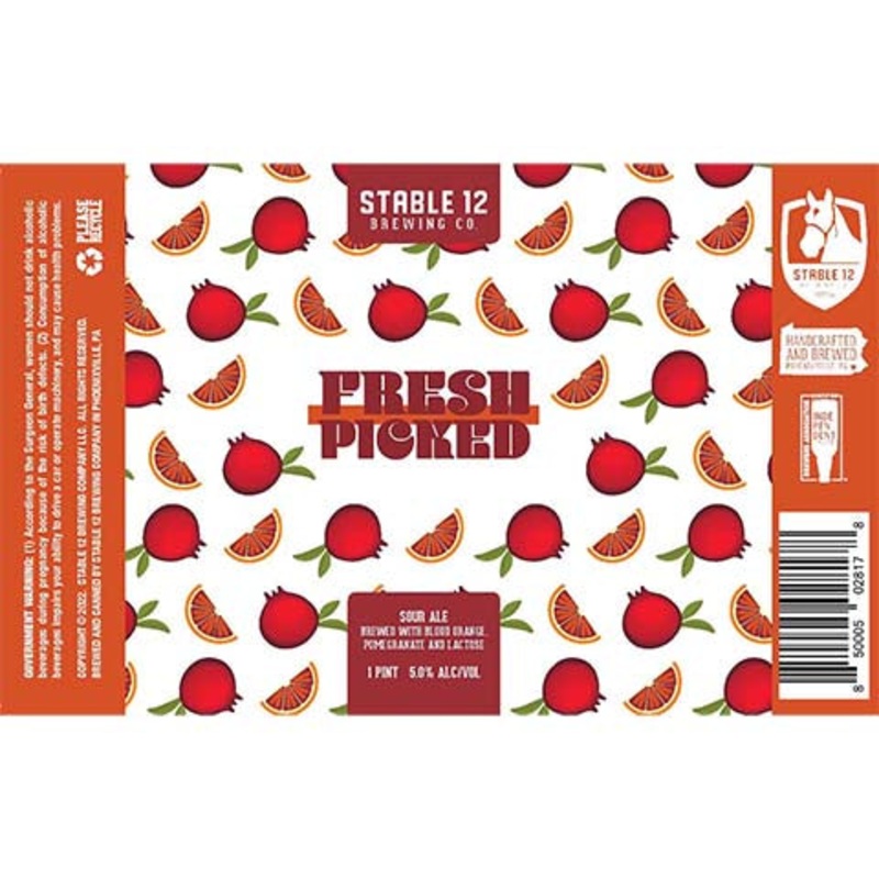Stable 12 Fresh Picked Sour Ale 16OZ SINGLE CAN