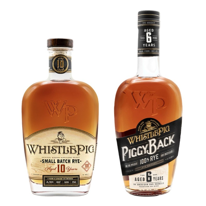 Whistlepig 10 Year Rye With Whistlepig Piggyback Rye Combo