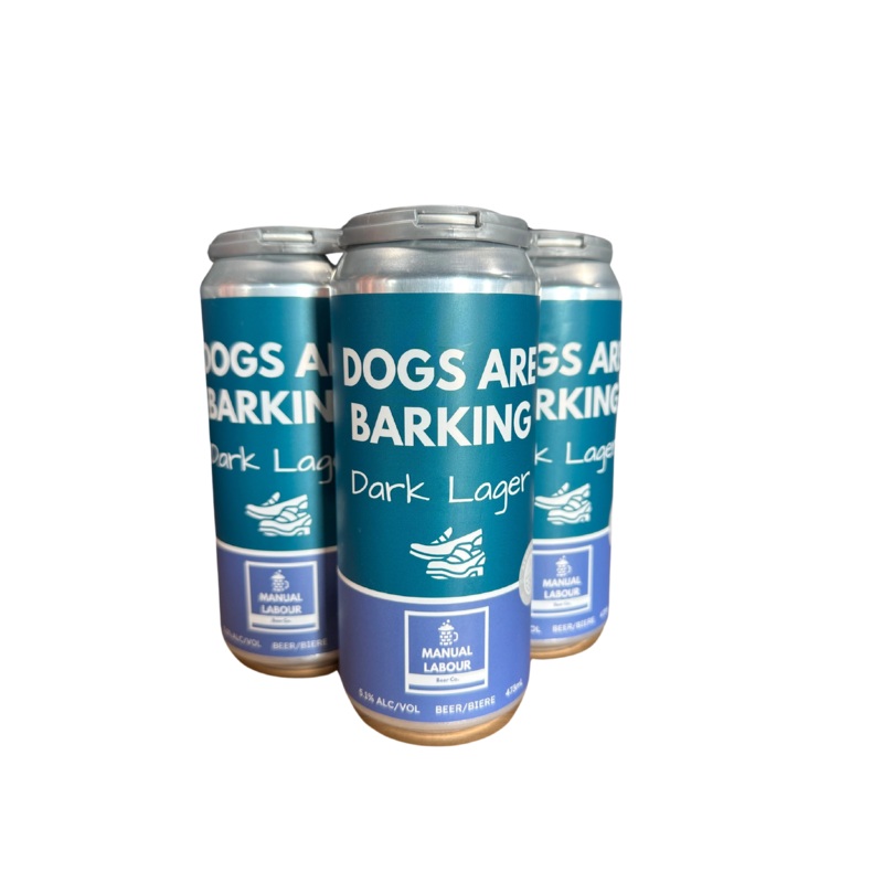 MANUAL LABOUR DOGS ARE BARKING DARK LAGER 473ML 4PK CAN @ Township [1053383] 1892 ml