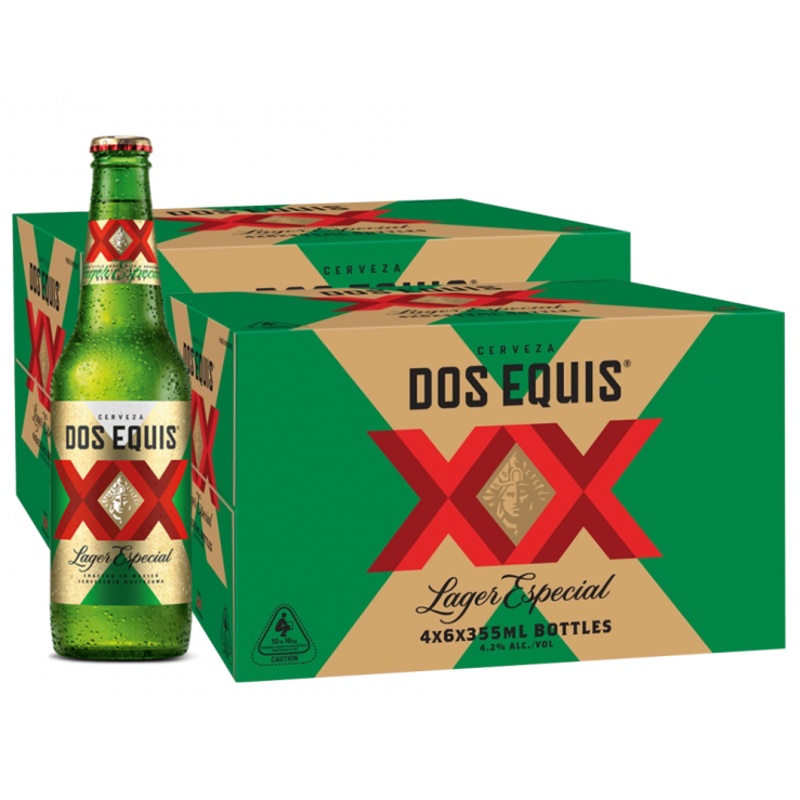 Buy 1 Take 1 Case Promo: Dos Equis Lager Especial 355ml Bottle x48 (Total 2 Cases, October 2025 Expiry)