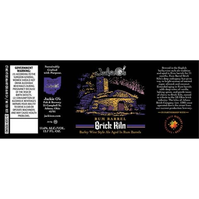 Jackie O’s Rum Barrel Brick Kiln Ale 12.7OZ SINGLE CAN