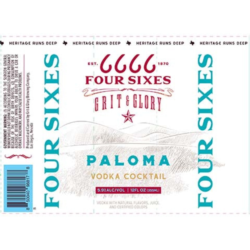 Four Sixes Paloma 12OZ SINGLE CAN