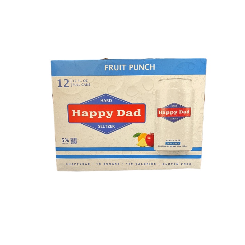 Happy Dad Fruit Punch Hard Seltzer 12 Pack Cans
