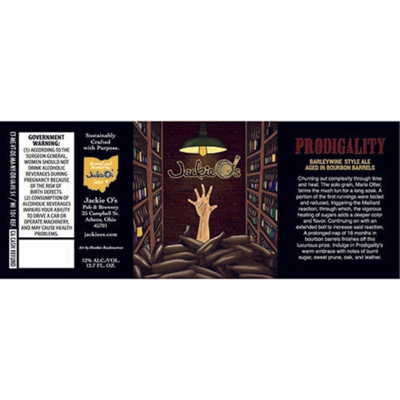 Jackie O’s Prodigality Barleywine Ale 375ML CAN