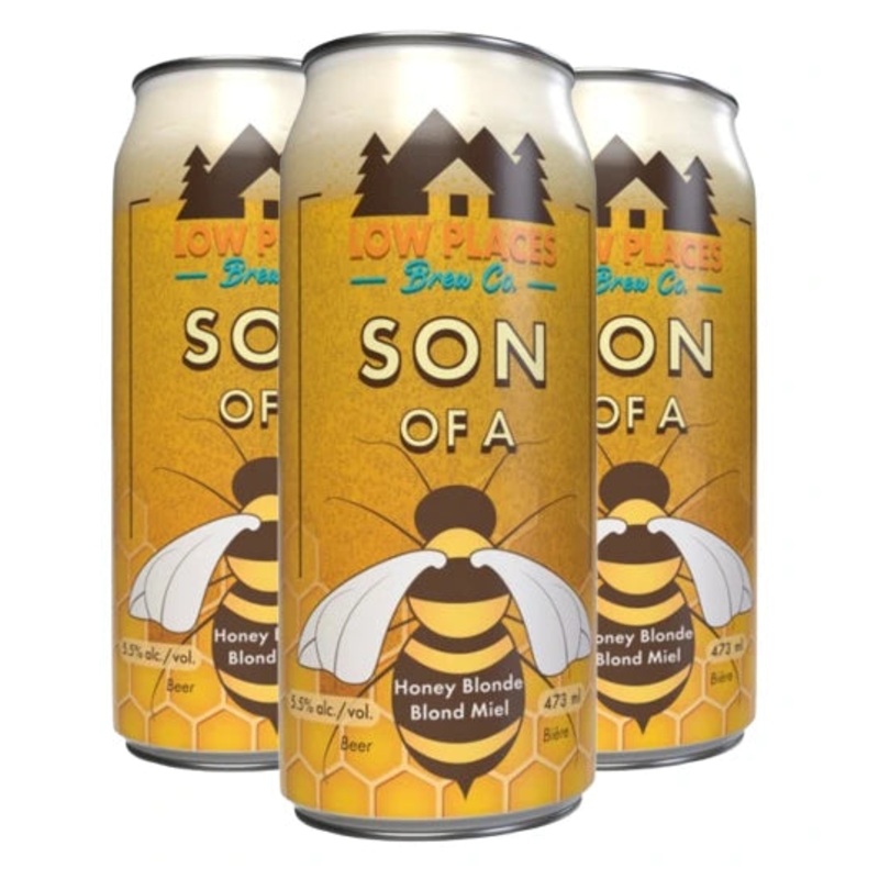 LOW PLACES SON OF A BEE HONEY BLONDE ALE 473ML 4PK CAN @ MacTaggart Ridge [1056510] 1892 ml