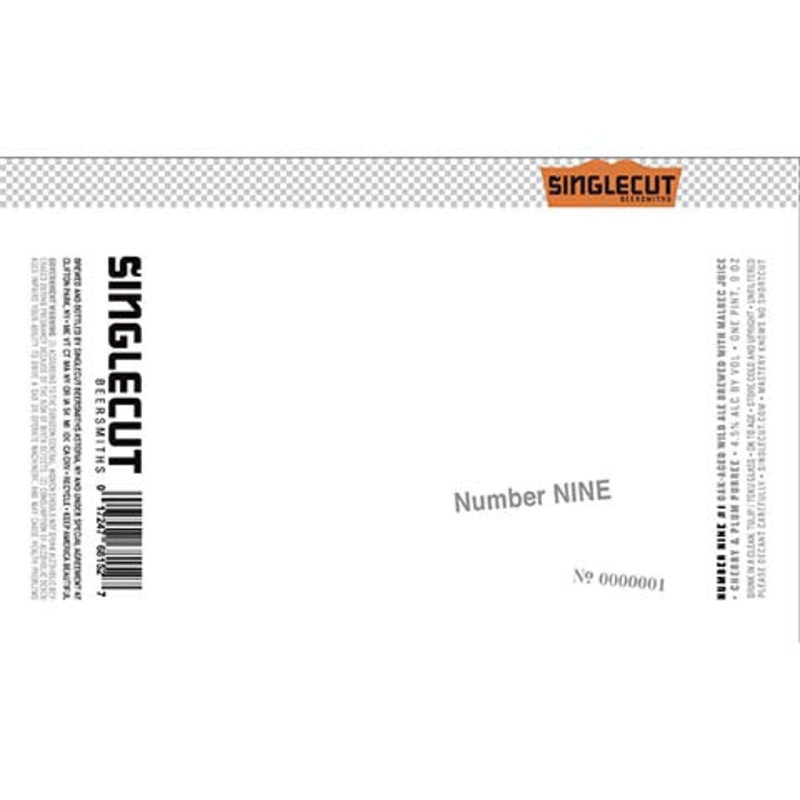 Number Nine No. 0000001 Wild Ale 25OZ SINGLE BTL