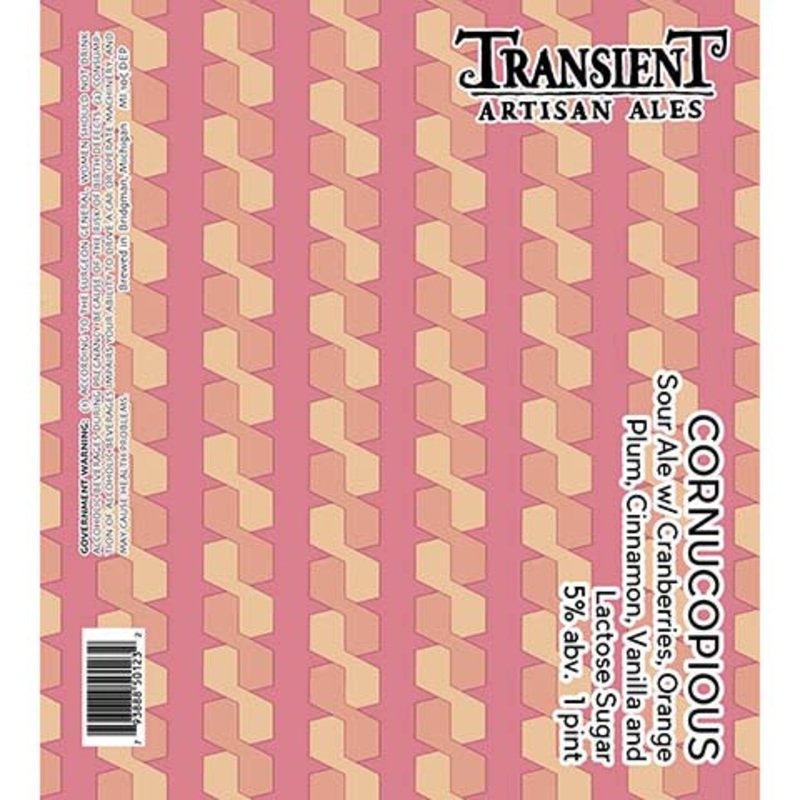 Transient Artisan Ales Cornucopious Sour Ale 16OZ SINGLE CAN