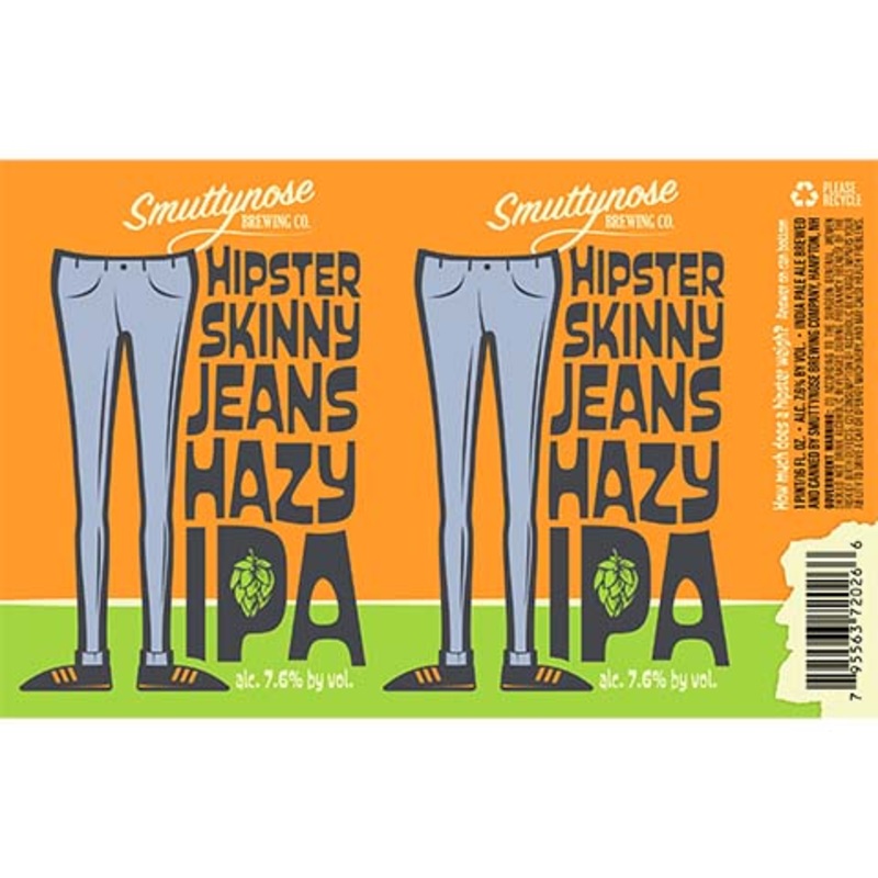 Smuttynose Hipster Skinny Jeans Hazy IPA 16OZ SINGLE CAN